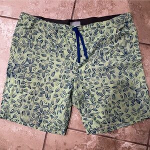 Men’s Field and Stream Green Floral Print Swim Shorts XL